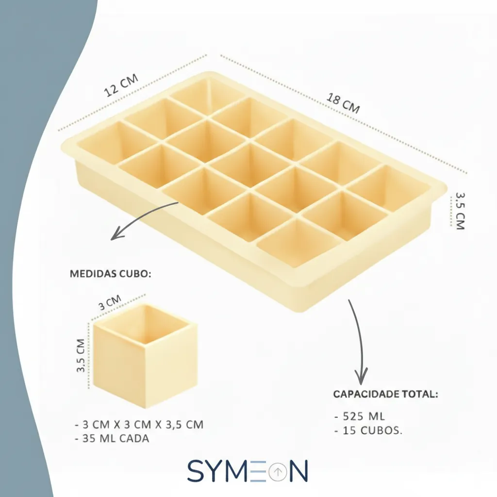 Forma de gelo Symeon na cor Amarelo
