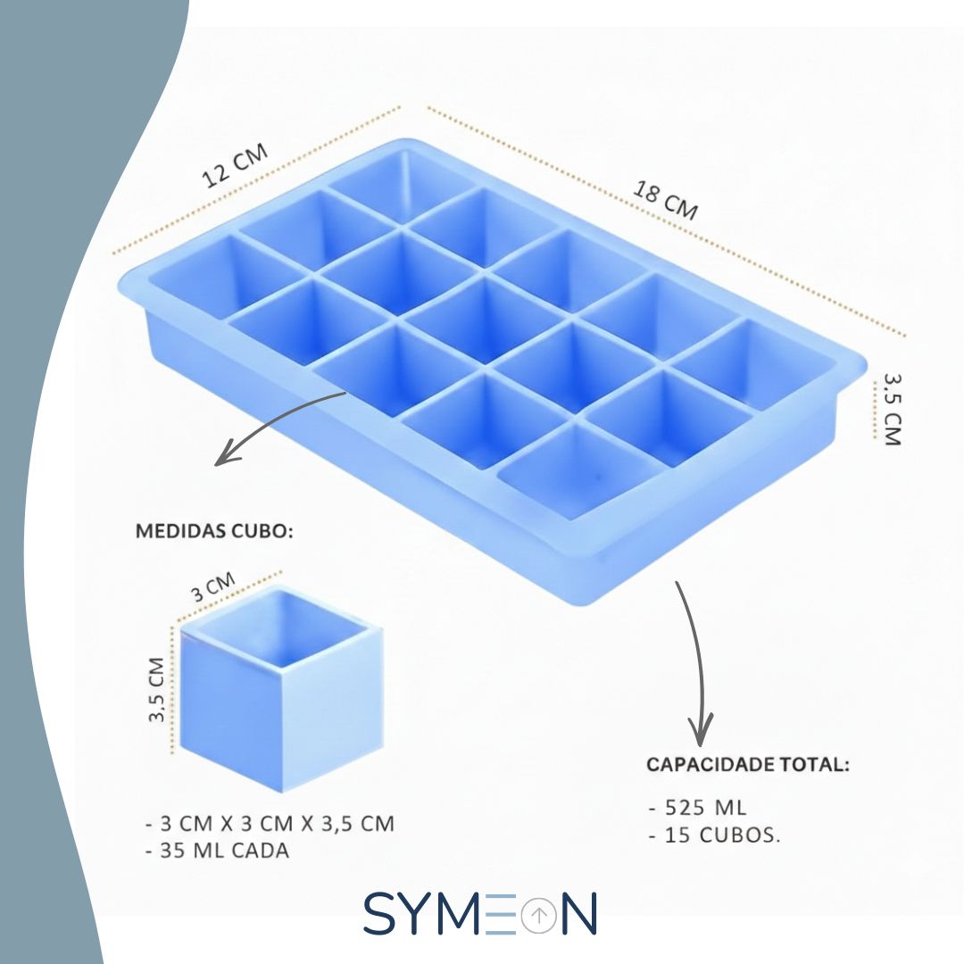Forma de gelo Symeon na cor Azul Bebê