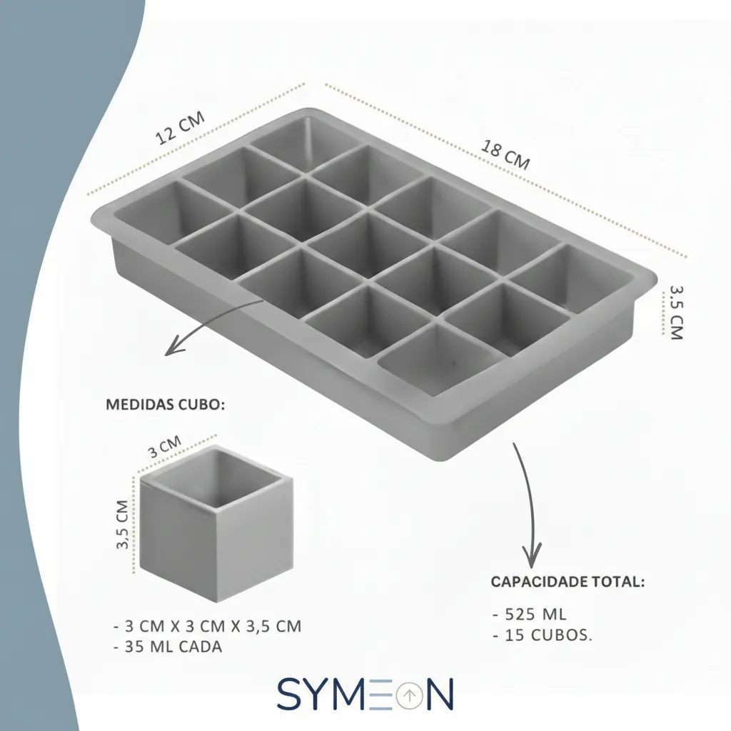 Forma de gelo Symeon na cor Cinza