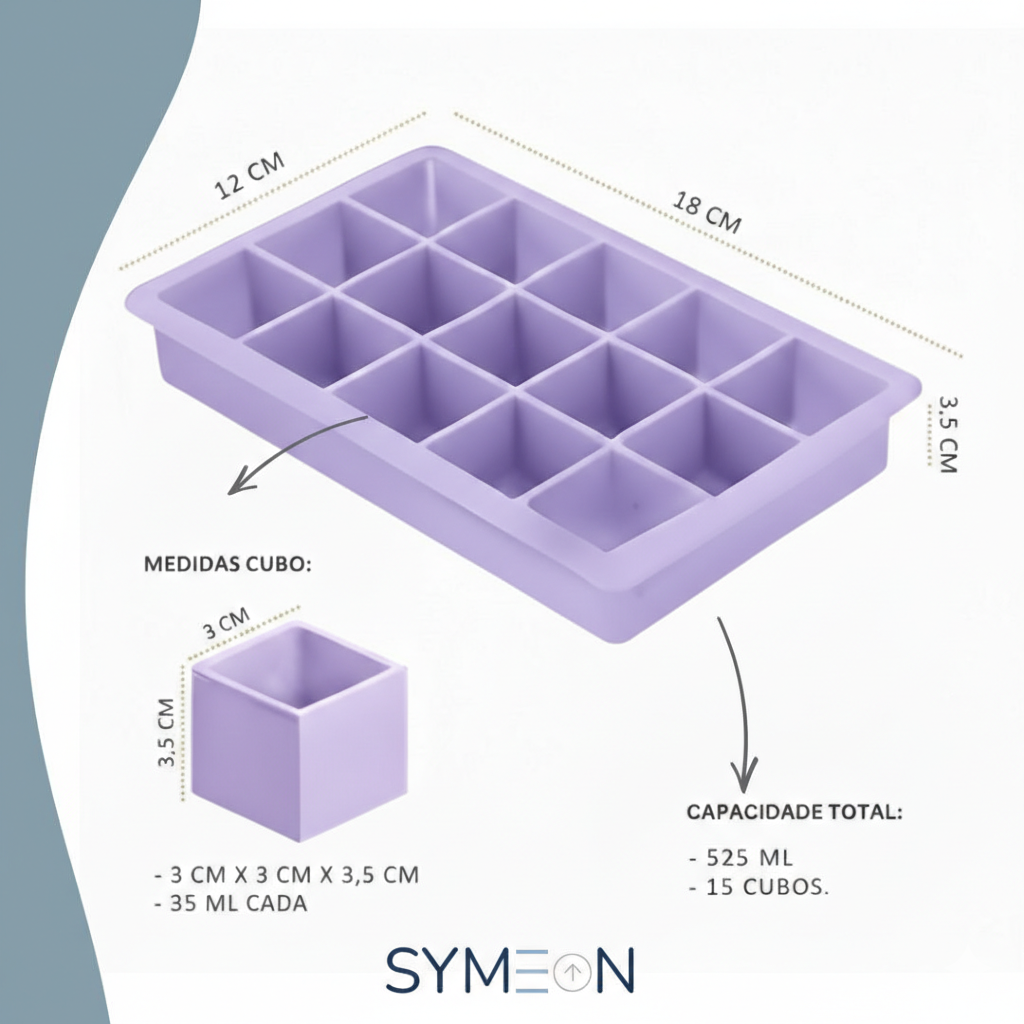 Forma de gelo Symeon na cor Lilás